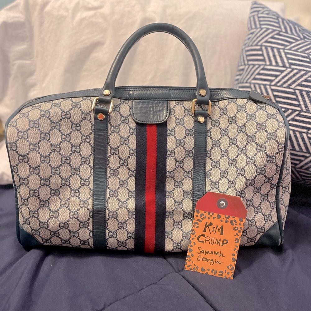 Gucci Boston Dr Bag Navy large